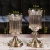 Import 25mm high home decor table crnterpiece crystal glass with electroplated flower vase from China