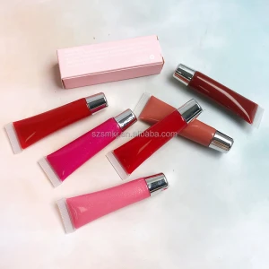 28colors lip squeeze tube Lip Gloss Private Label Make Up Custom Packaging Lipgloss Vendors