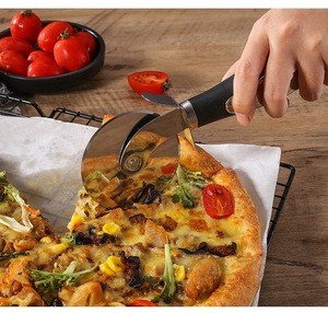 2Pcs/Set Creative Kitchen Accessories Pizza knife Pie Server Stainless Steel Pizza Wheels Slicer pizza shovel