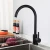 Import 304 Stainless Kitchen Sink Faucet Mixer Tap Hot Cold Water SUS Steel Surface Marble Deck Mount Black Stainless Color from China