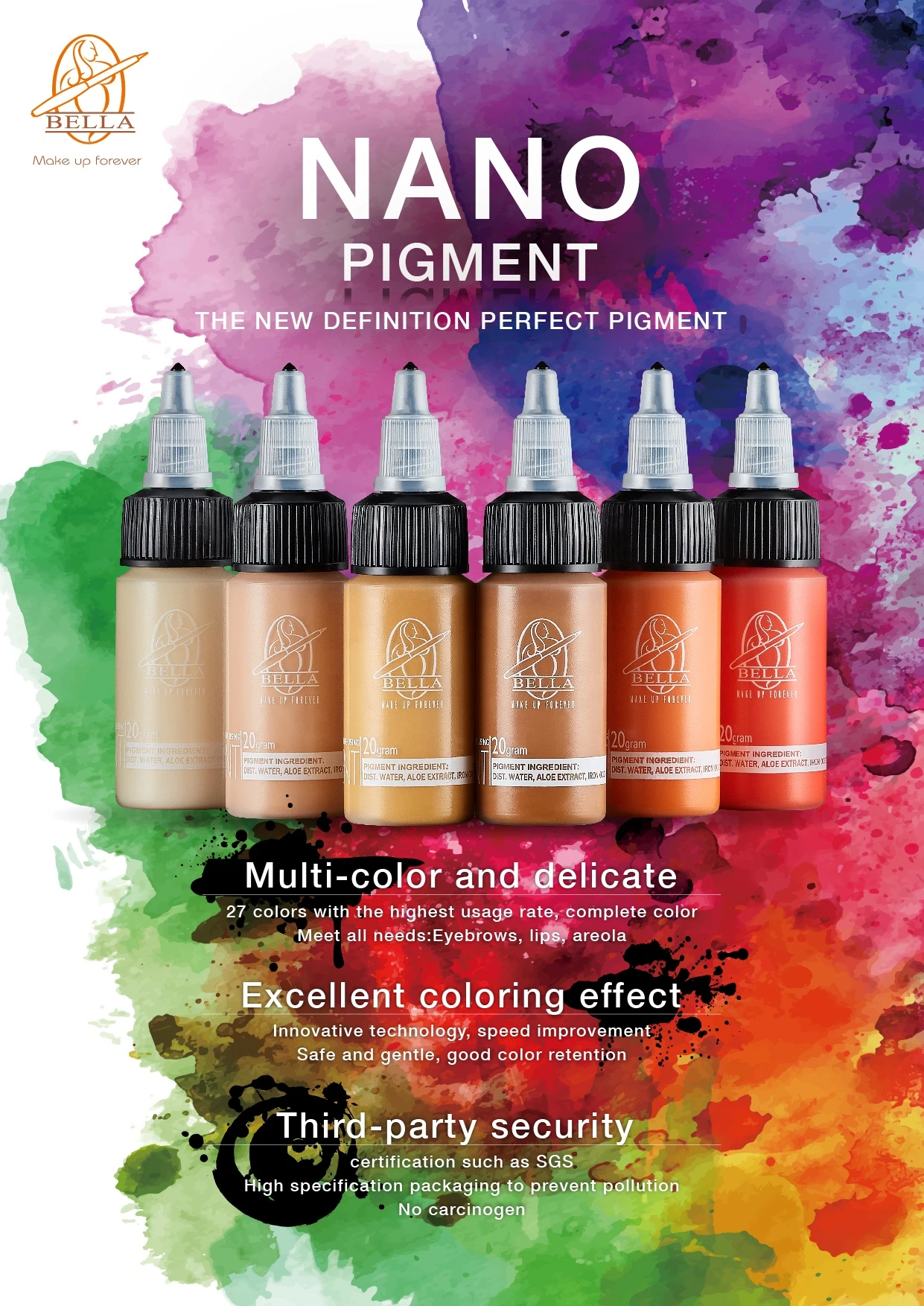308 Permanent makeup ink tattoo pigment