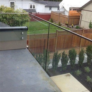 316 stainless steel balustrade with tempered glass standoff design