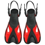 37-41 42-45 adjustable open heel TPR PP soft rubber flipper shoes swimming free diving fins for adults