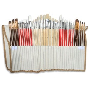 38 Pieces Super Collection Watercolor Paint Brush Oil Paint Bristle Brush Artisit Paint Brush Set