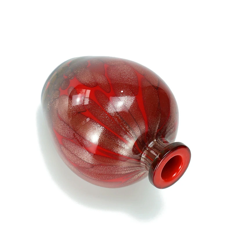 380ml high quality saffron glass bottle ball shaped glass bottle