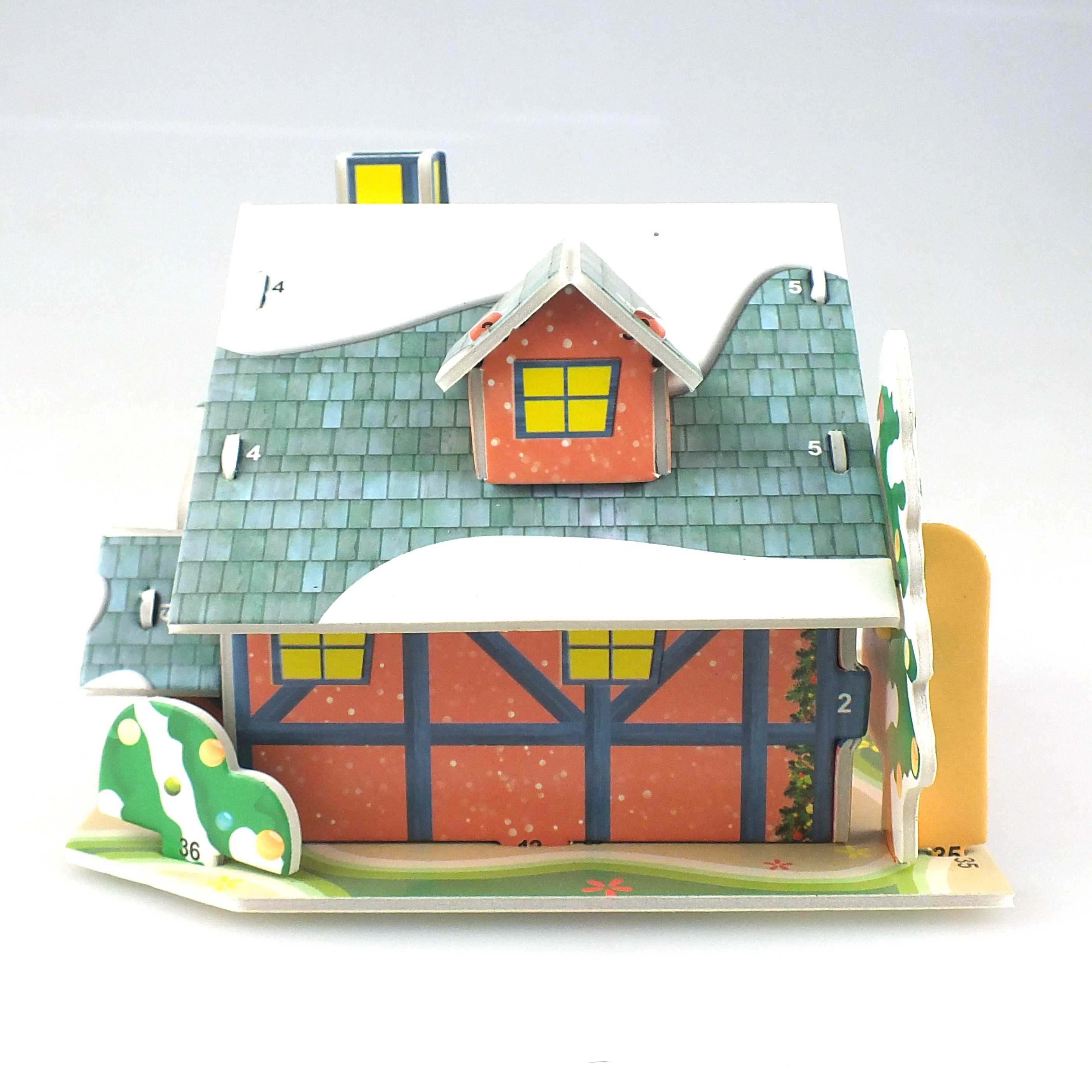 3D  Puzzle Fancy Toys Christmas Villa Puzzle Souvenir Free of Sharp Edges Nontoxic Painting