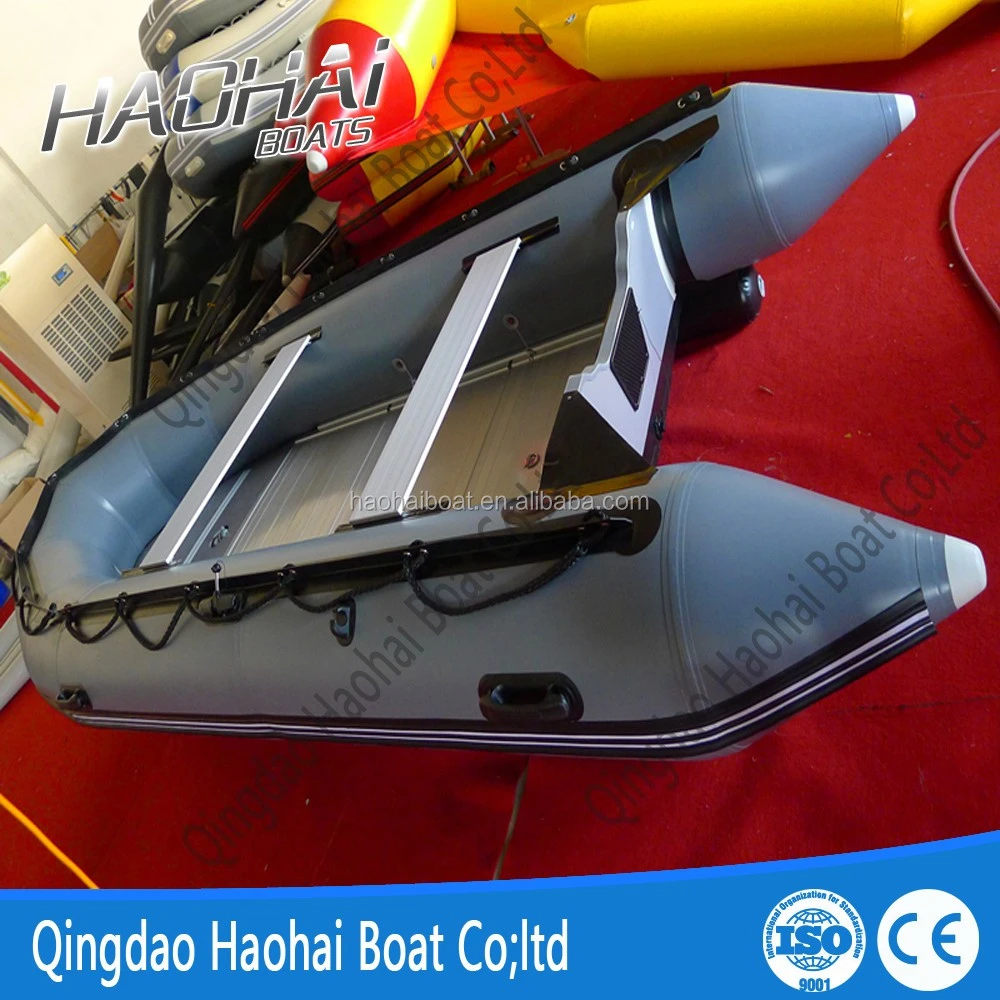 4.3m aluminum floor inflatable sports fishing tender pontoon dinghy boat