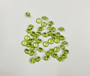 4mm Natural Peridot Faceted Round Cut Loose Gemstones