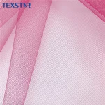54 Inch American Tulle Bolt Changle Factory Direct Sale Polyester Tulle Fabric 100% Polyester Plain Dyed Sheer Knitted Warp 8GSM