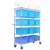 Import 54 x 24 x 63 Inch Professional 5-tier Chrome Plated Shelves Heavy Duty Wire Shelving with Wheels and Handle from China