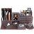 Import 6 in 1 set Office Desk organizer leather stationery desk set from China