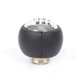 6 Speed Car Gear Leather Shift Knob for PEUGEOT 307 308 3008 407 5008