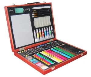 67-piece Deluxe oil painting Art Creativity Set in Wooden Case portable gift art set