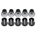 6mm WH148 Potentiometer Control Knobs Caps Knobs Dia Shaft Hole With Plastic Insert Fit 1/4