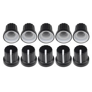 6mm WH148 Potentiometer Control Knobs Caps Knobs Dia Shaft Hole With Plastic Insert Fit 1/4" Shaft Potentiometers
