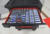 7 drawer trolley tool box with 248pcs carbon steel or chrome vanadium tools set