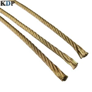 7x19 3/16&#39;&#39; brass plated steel wire rope , copper plated steel cable