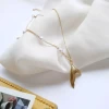 925 sterling silver rose gold plated fishtail pendant temperament pearl lady clavicle chain