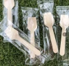95mm Food Grade  Disposable Mini Lovely  Birch Wood Wooden Square Ice Cream Spoon factory price