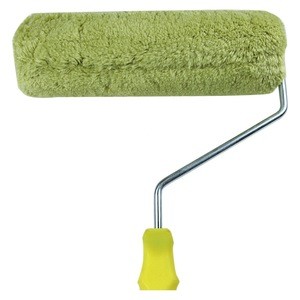 9&quot; Euro Style Roller High Density 20MM Nap Paint Roller One Rod Frame Roller Cover With Green Acrylic Fabric Hair