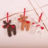 A1382 Christmas Tree Mini Swing Fawn Ornaments Felt Decorations Xmas Supplies Christmas Elk Hanging Deer Pendant
