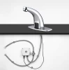 AC/DC Powered Automatic Sensor Touchless Bathroom Sink Faucet with Hole Cover Plate