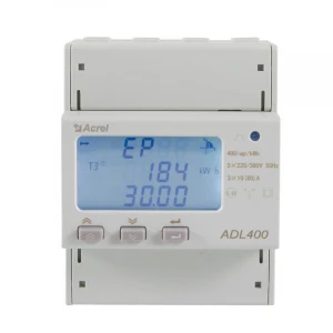 Acrel 10(80)A three phase input din rail  energy meter rs485 communication ADL400-C