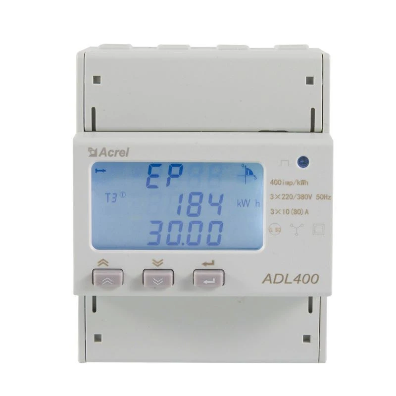 Acrel 10(80)A three phase input din rail  energy meter rs485 communication ADL400-C