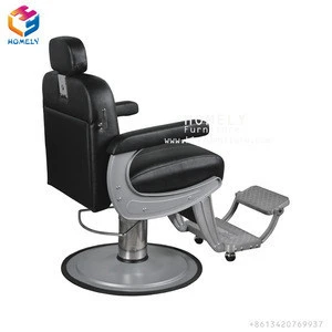 Adjustable Rotate Base Leather Upholstered Seat Modern Professional Cutting Hair Recliner Barber Chair Salon Hair Equipment