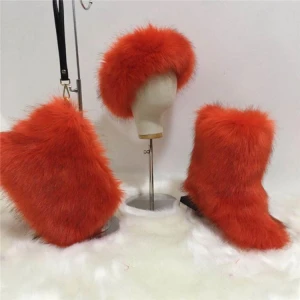 Adult Faux Fur Headband/Boots/Bag set