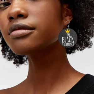 Africa Wood Earrings Sets African Map Handmade Ear Drop Black Ear Ring Earring Women Jewelry