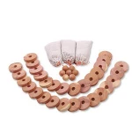 Air function clothing hang up cedar ring circle shape wooden closet rings