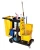 Import Alpine Industries 3-Shelf Janitorial Platform Cleaning PVC Cart with Yellow Vinyl Bag from USA
