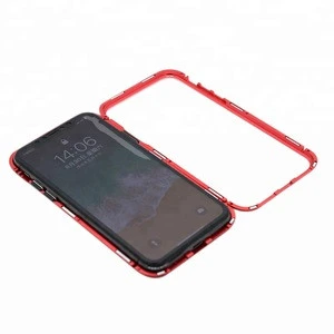 Aluminum magnet adsorption mobile phone shell case for iPhone X 7 8 plus