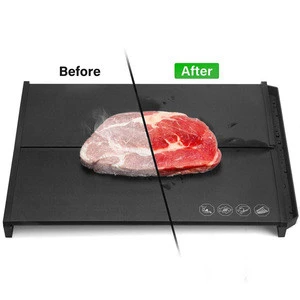 Aluminum Quick Thaw Plate Kitchen Tool Frozen Food Meat Fruit Fast Defrosting Tray With Drip Groove Rapid Thawing Plate
