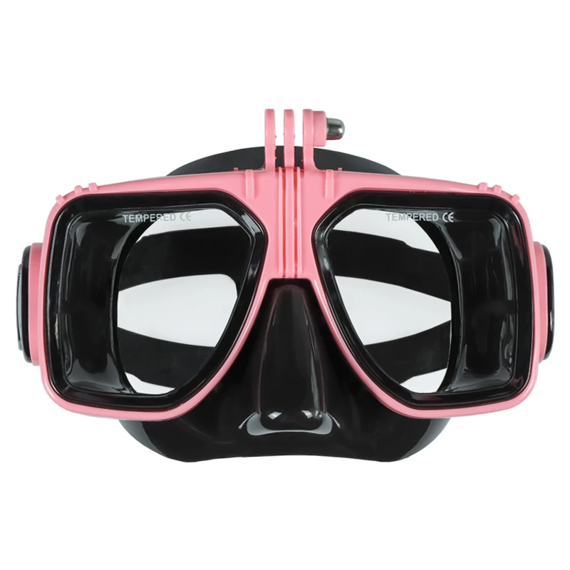 Amazon new arrival snorkeling mask low volume camera gopro free diving mask