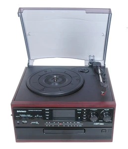Analog industrial turntable player, gramophone usb radio cassette player