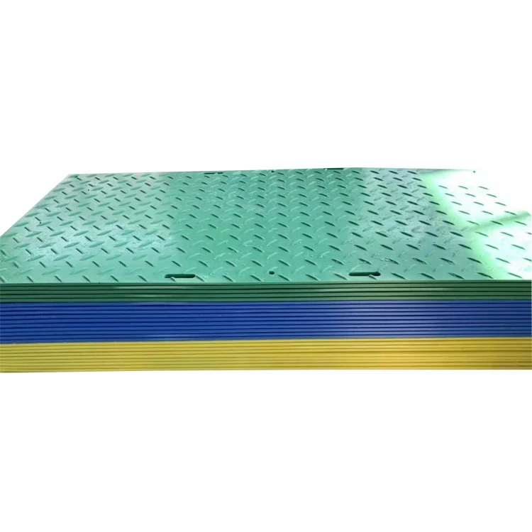 Antislip high density polyethylene black color temporary road mats