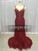 AP-01 Exceptionally Sexy Evening Party Gown Tulle Mermaid Backless Full Length Long Prom Dresses Red Evening Dress