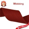 Apparel textile and accessories, 4.5cm red polyester cotton beads pattern webbing