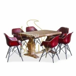 Armrest Leather Fitted Designer Choice Hotel Dining Set