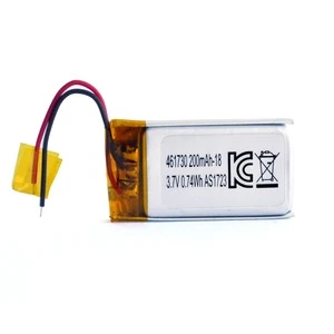 AS461730 3.7V 200mah digital camera lithium polymer battery with UL/KC/IEC62133