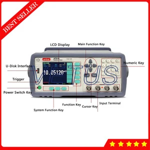 AT515 High Precision Digital Micro Ohm Meter Tester DC Resistance With data acquisition Function 1,200,000 Max Display