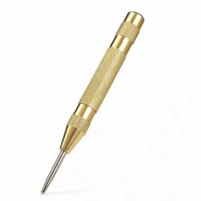Automatic Centre Punch 5&#x27;&#x27; Automatic Center Pin Punch Strike Spring Loaded Marking Starting Holes Tool Steel Paring Chisel Round