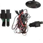 automobile Led light bar wire harness with red led light on off waterproof toggle switch relay fuse holder car wire assembly