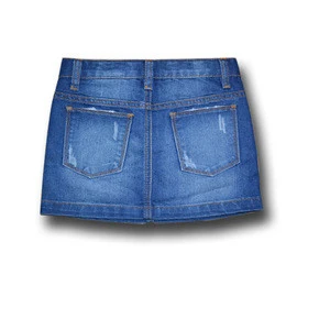 Baby Denim Skirts Korean Light Blue Plain Ultra Short Mini Jeans Skirt