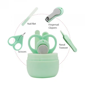 Baby Nail Kit 4-in-1 Baby Grooming Kit Baby Nail Clippers Scissor Baby Nail File &amp; Tweezer for Newborn Infant &amp; Toddler