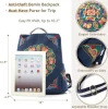 Backpack Bag for Girls with Polyester Lining and Embroidered Detail Bohemian style