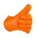 BBQ Oven Gloves Heat Resistant Grill Gloves Insulated Silicone Oven Mitts For Grilling Waterproof
