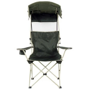 Best beach chair with canopy portable  Fishing Beach Lounge Chair With Sunshade Quik Shade Adjustable Canopy Folding Camp chair